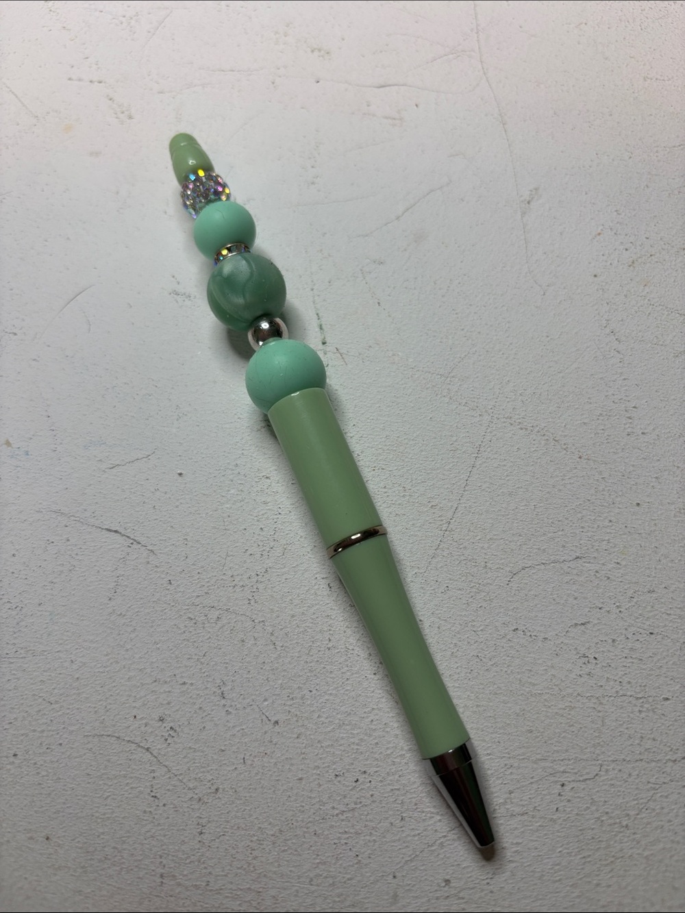 Mint Green Decorative Beaded Pen - Unbranded